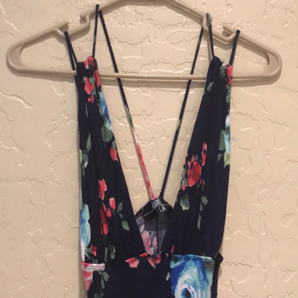 LUX -  ~  Front Slit Floral Maxi Dress - Picture 6 of 6
